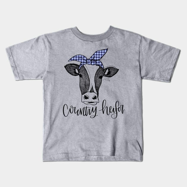 Country Heifer Kids T-Shirt by Hannah’s Hand Lettering